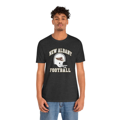 Adult Unisex New Albany Football Heritage Helmet Short Sleeve Soft Tee