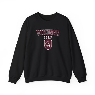 Adult Unisex Columbus Academy Vikings Golf Graphic Gildan Heavy Blend Sweatshirt