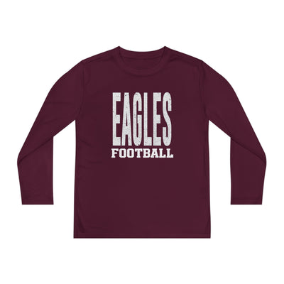 Youth New Albany Football Distressed Enlarged Graphic Sport-Tek Competitor Performance Long Sleeve Tee