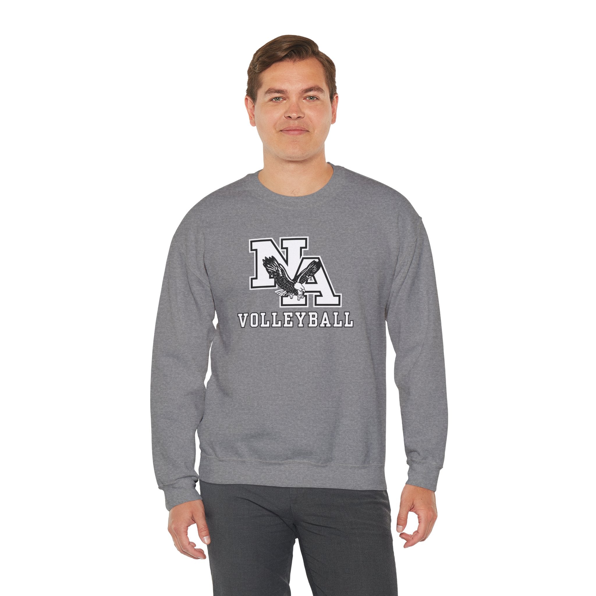 Adult Unisex New Albany Volleyball Classic White and Black Logo Graphic Sweatshirt