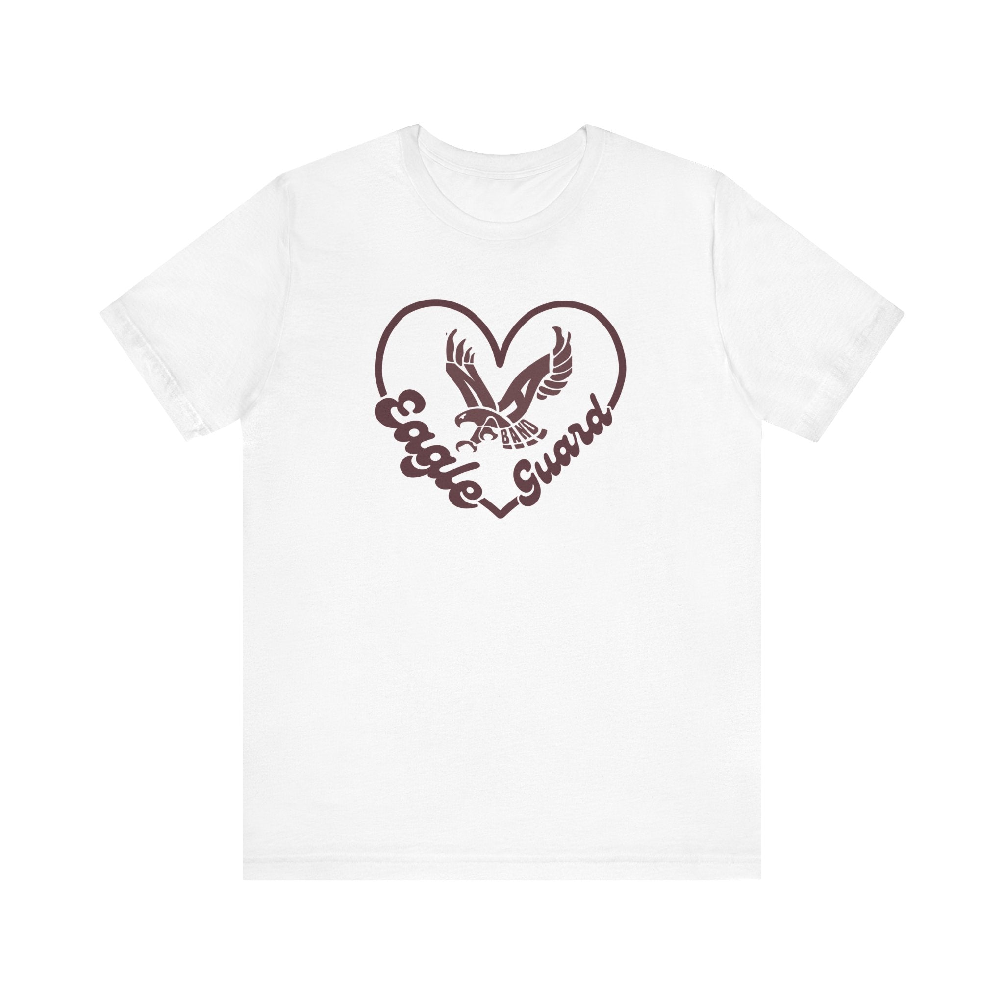Adult Unisex Eagle Guard Heart Graphic Short Sleeve Soft Tee