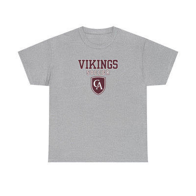 Adult Unisex Columbus Academy Vikings Soccer Graphic Short Sleeve Gildan Heavy Tee