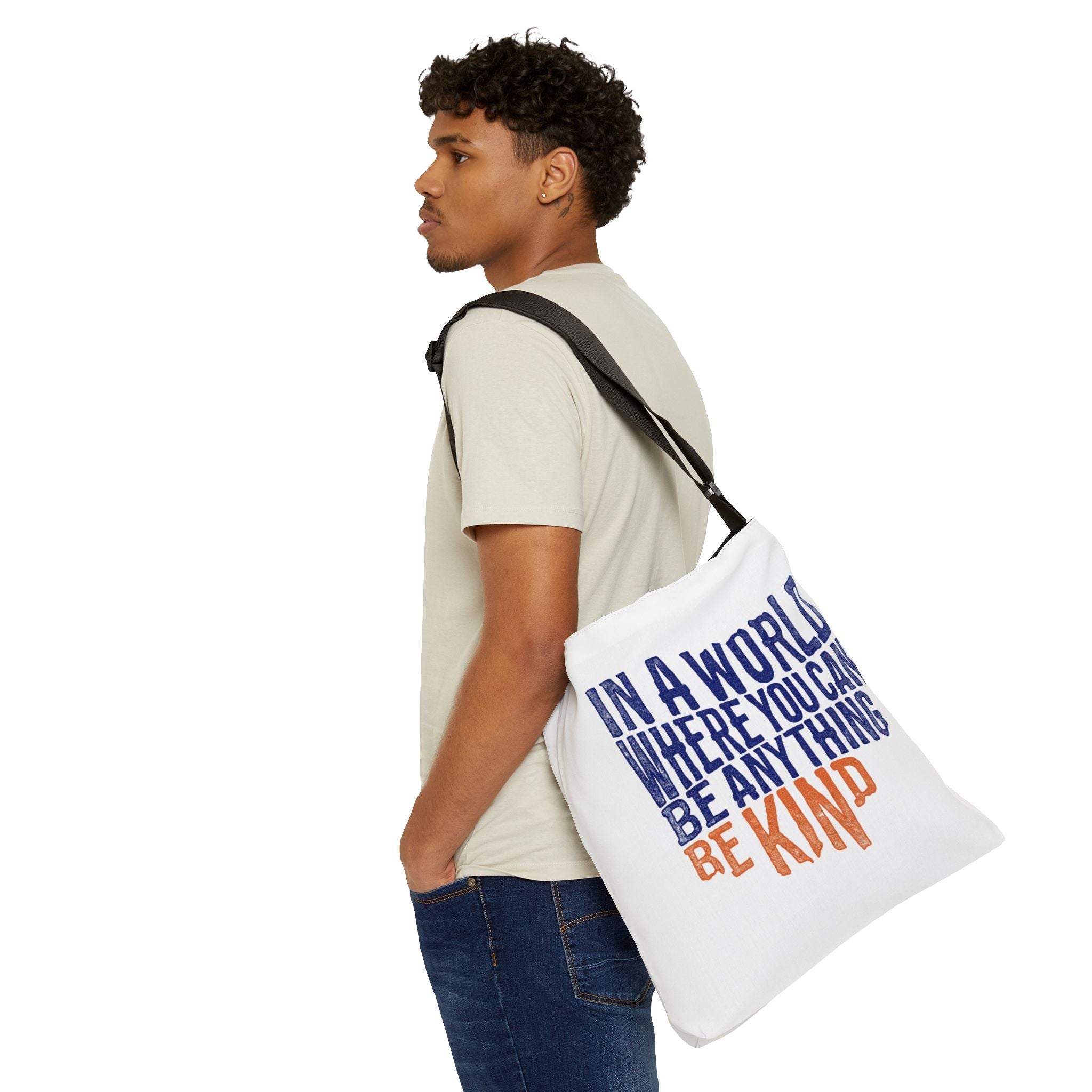 "Be Kind" Bridgeway Graphic Adjustable Tote Bag