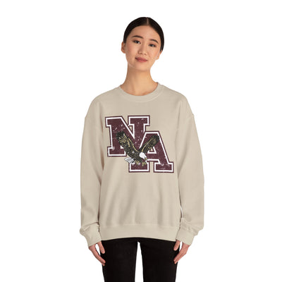 Adult Unisex Maroon Vintage Distressed Logo Graphic Sweatshirt