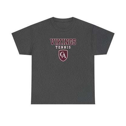 Adult Unisex Columbus Academy Vikings Tennis Graphic Short Sleeve Gildan Heavy Tee