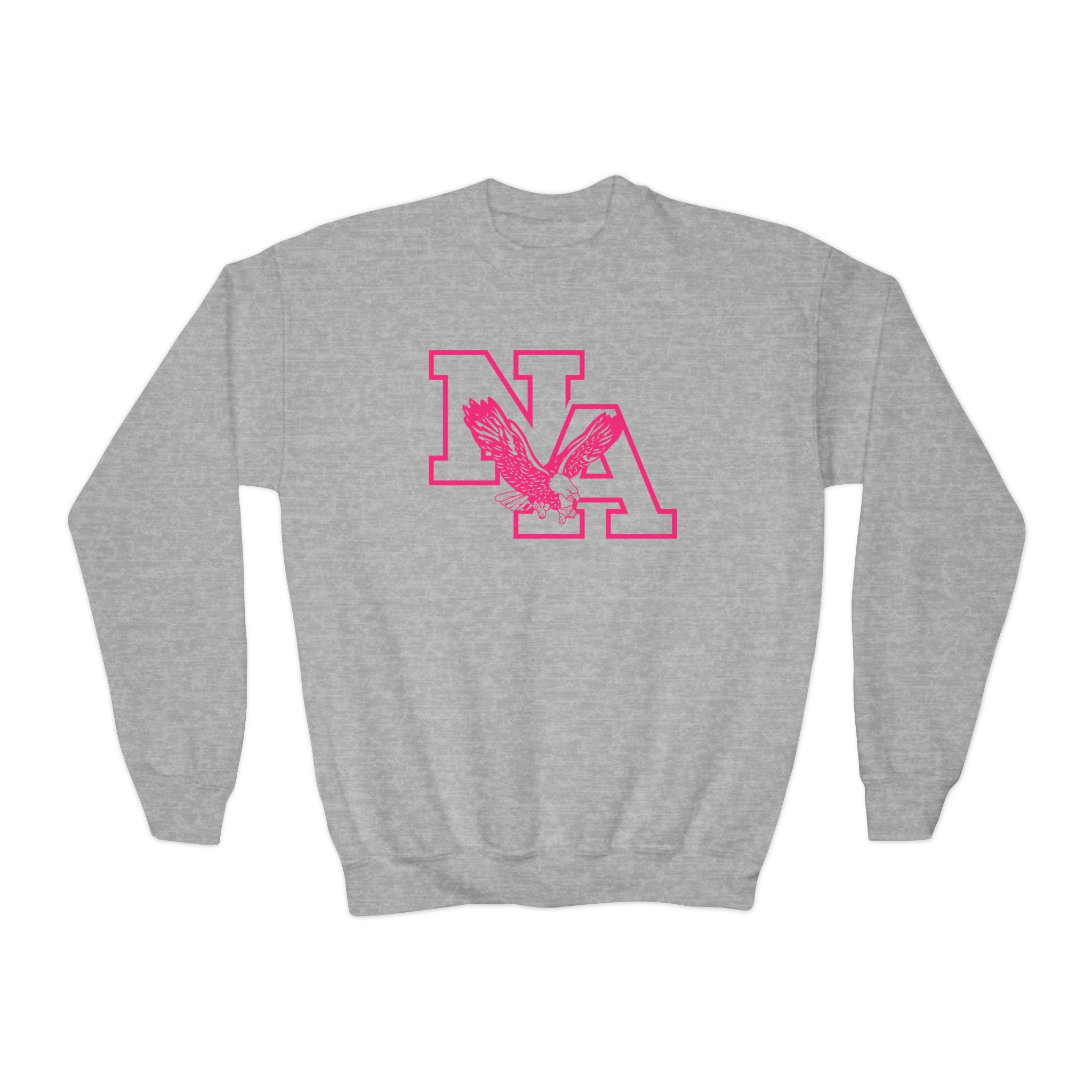 Youth Neon Pink Power Graphic Sweatshirt - PINK OCTOBER
