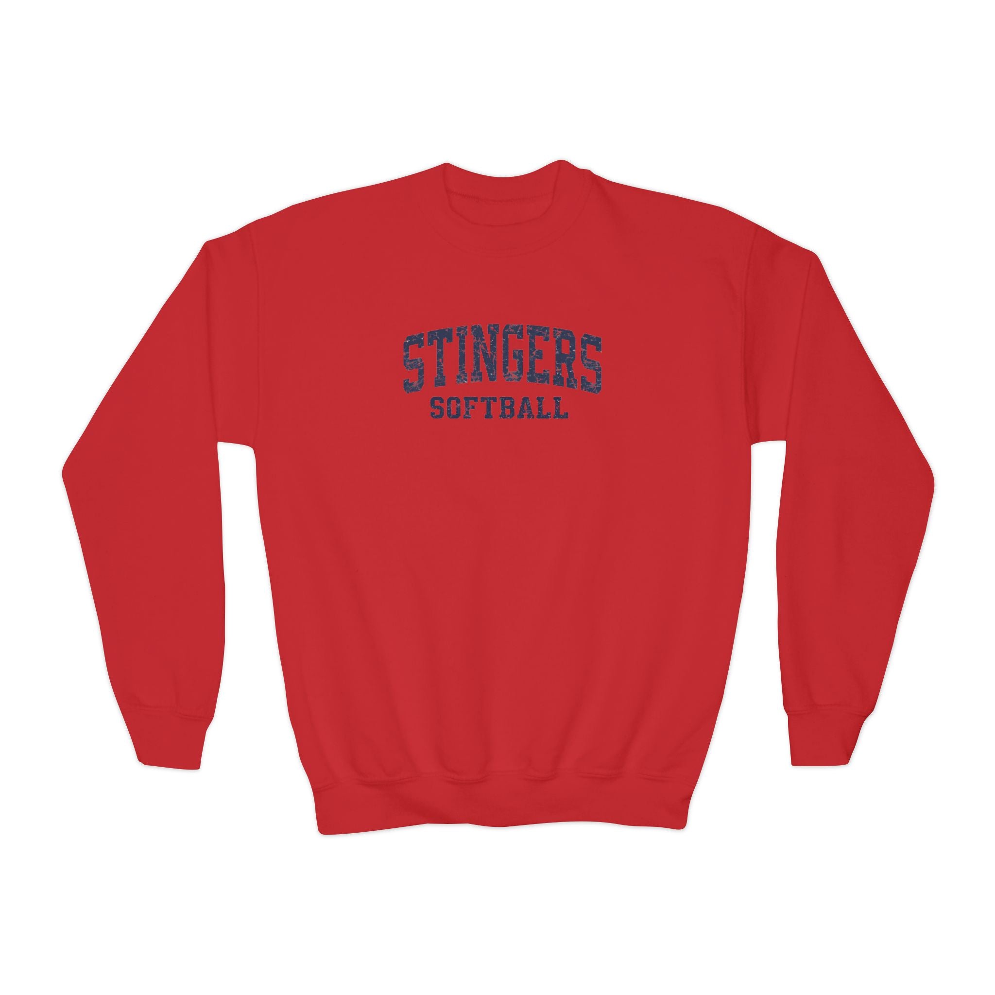 Youth Stingers Softball Vintage Distressed Graphic Gildan Heavy Blend Sweatshirt