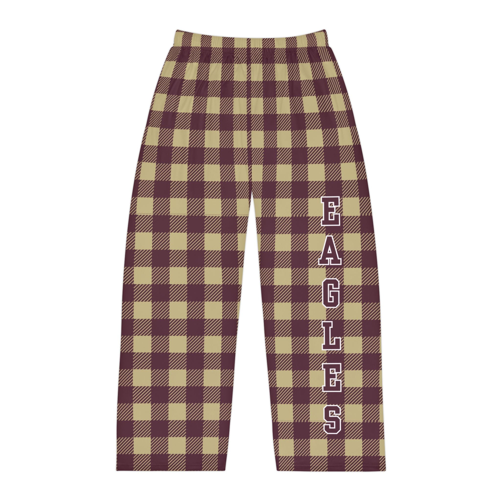 Men's Buffalo Check Pajama Pant with Eagles Print