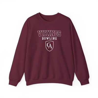 Adult Unisex Columbus Academy Vikings Bowling Graphic Gildan Heavy Blend Sweatshirt