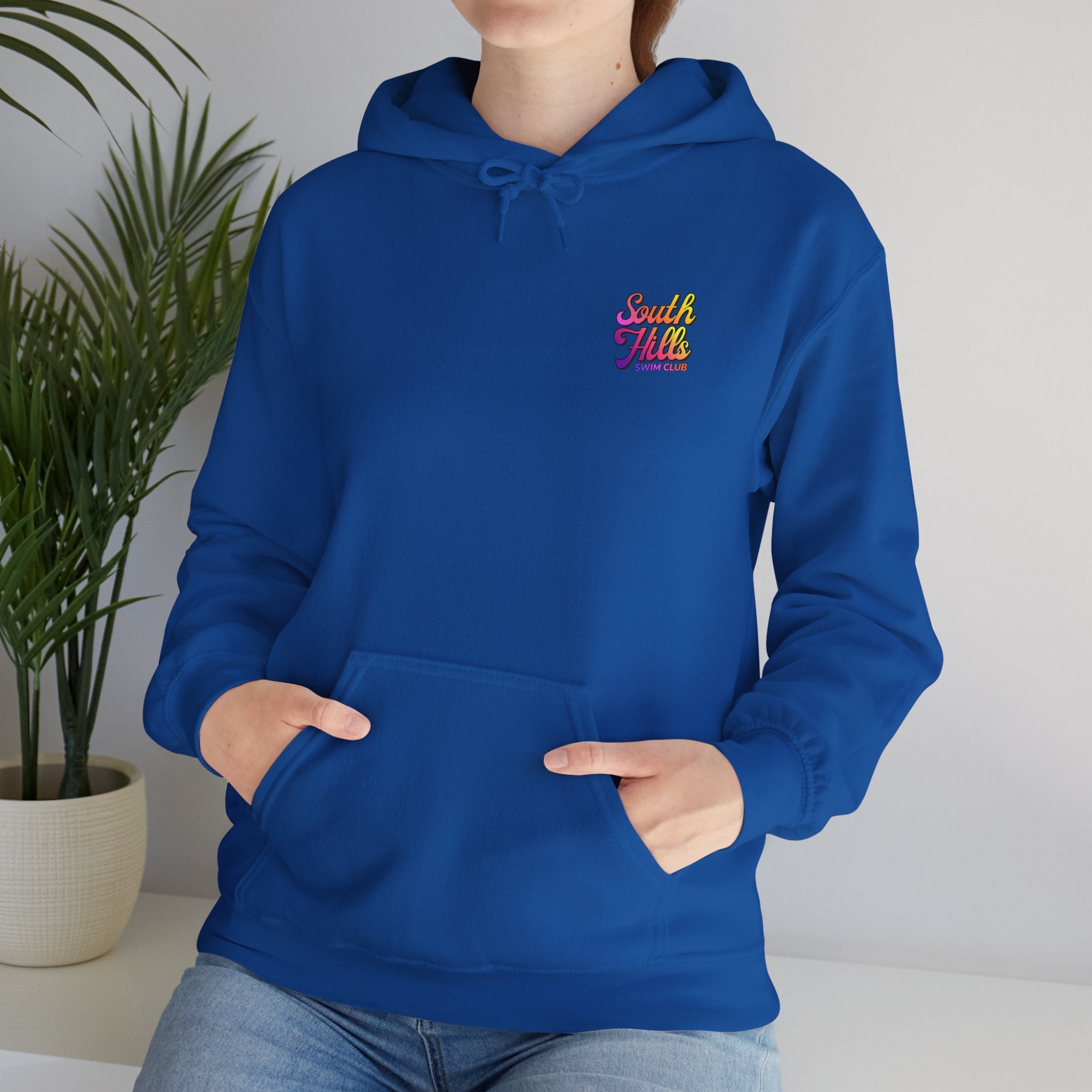Adult Unisex South Hills Swim Club Sunset Script Graphic Hoodie