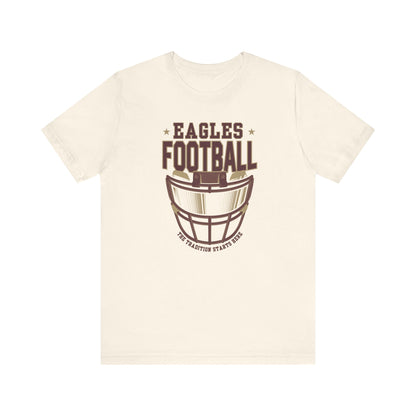 Adult Unisex Eagles Maroon Hype Helmet Graphic Short Sleeve Soft Tee