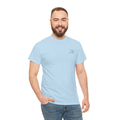 Adult Unisex Heavy Cotton Short Sleeve Tee - Black Jennings Logo