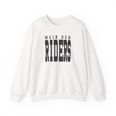 Adult Unisex Weir Red Riders Distressed Enlarged Graphic Sweatshirt