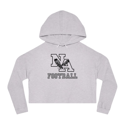 Women's New Albany Tonal Football Logo Graphic Crop Hoodie