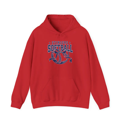 Adult Unisex Stingers Softball Spirit Bow Graphic Hoodie