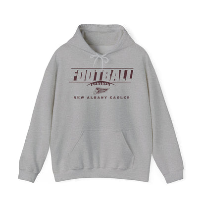 Adult Unisex New Albany Eagles Goal Line Maroon Graphic Hoodie