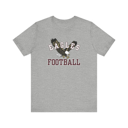Adult Unisex Flying Football Eagle Graphic Short Sleeve Soft Tee