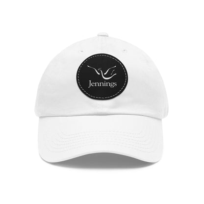 Adult Unisex Dad Hat with Jennings Leather Patch