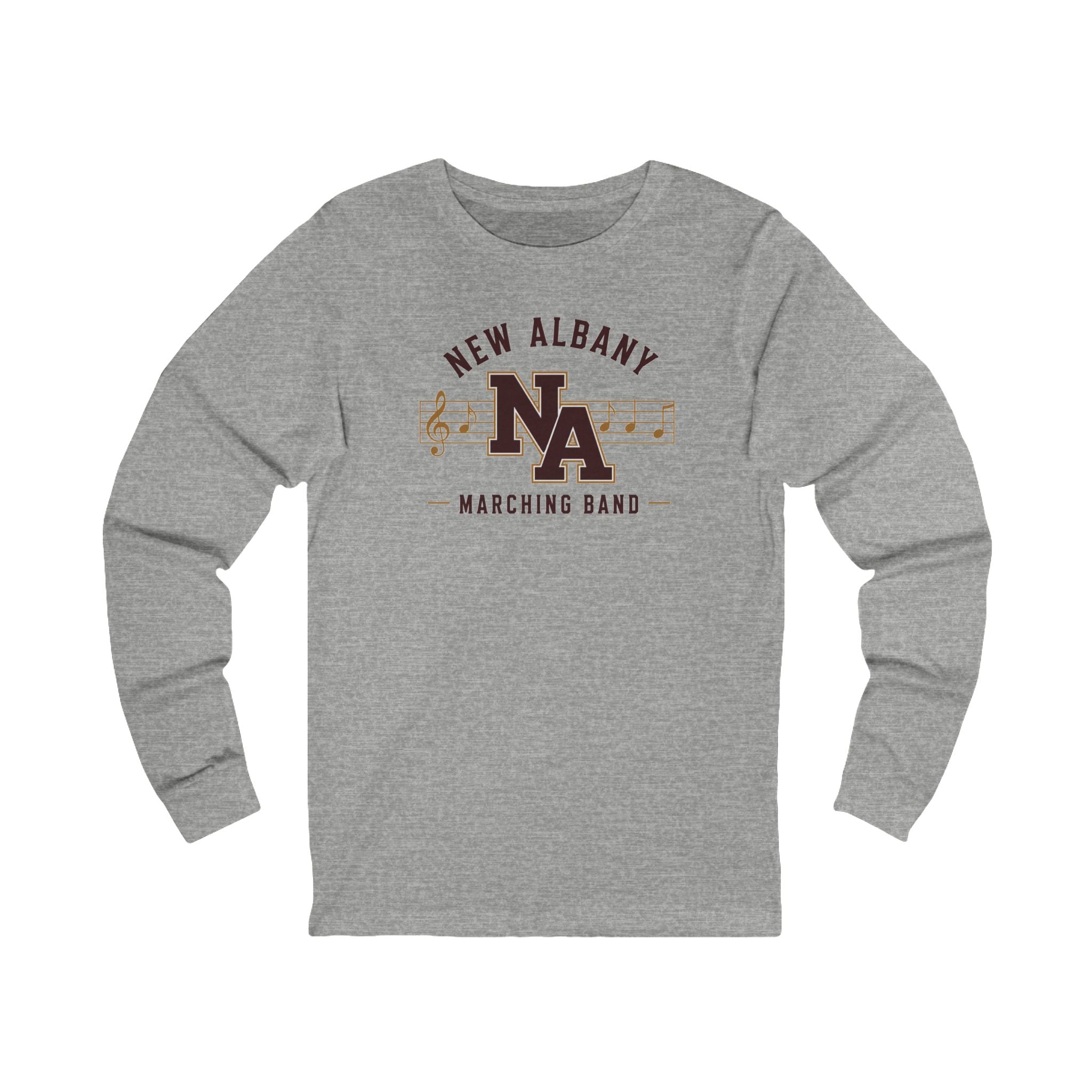 Adult Unisex  New Albany Marching Melodies Graphic Long Sleeve Bella + Canvas Soft Tee