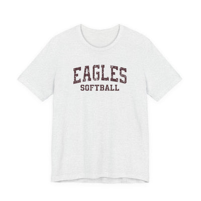 Adult Unisex New Albany Eagles Softball Vintage Distressed Graphic Short Sleeve Soft Tee