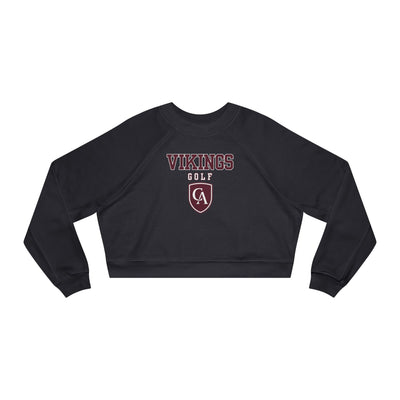 Women's Columbus Academy Golf Graphic Cropped Fleece Bella + Canvas Sweatshirt