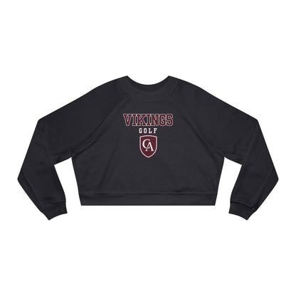 Women's Columbus Academy Golf Graphic Cropped Fleece Bella + Canvas Sweatshirt