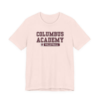 Adult Unisex Columbus Academy Volleyball Graphic Short Sleeve Bella + Canvas Soft Tee
