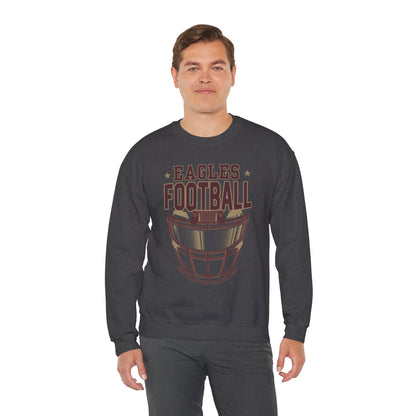 Adult Unisex Eagles Maroon Hype Helmet Graphic Sweatshirt