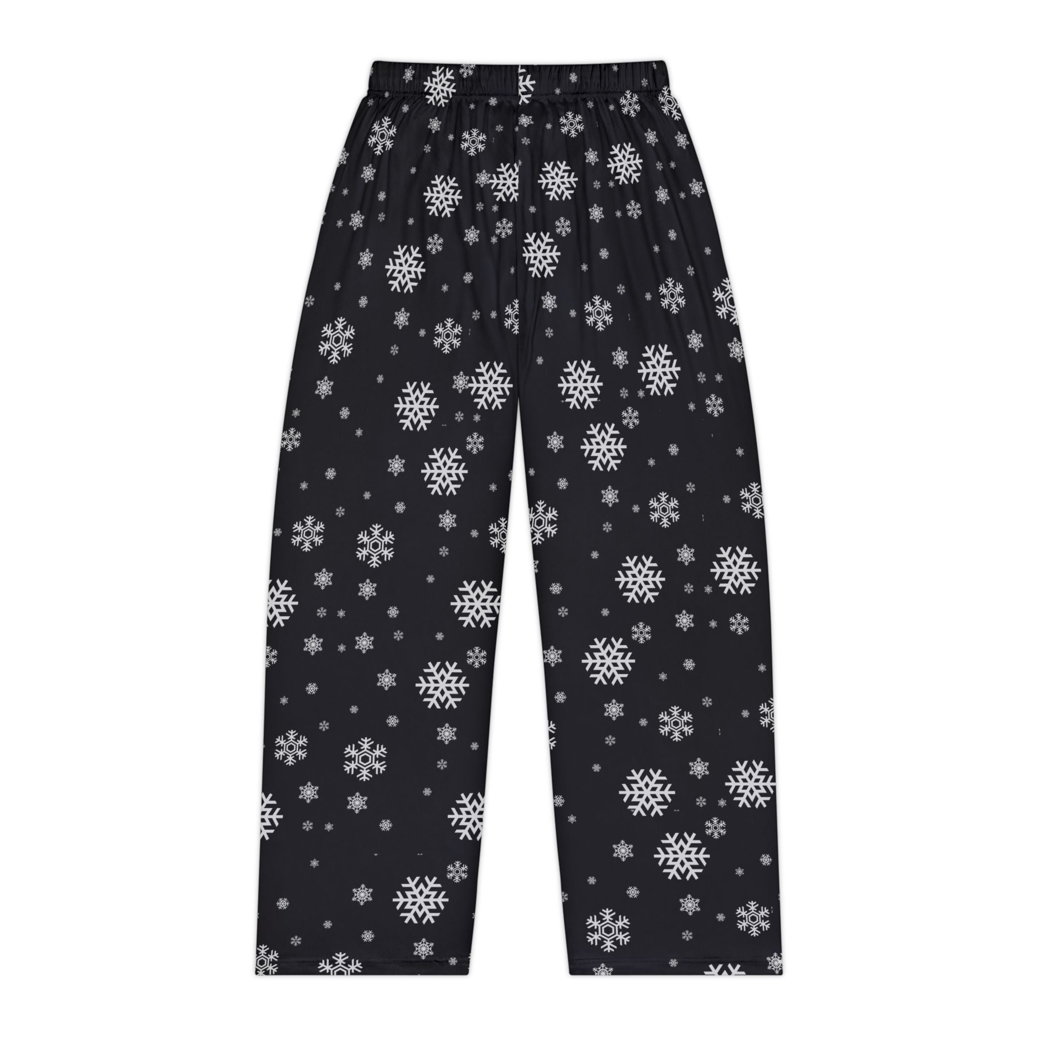 Women's Columbus Academy Vikings Spirited Snowflake Black Printed Pajama Pants