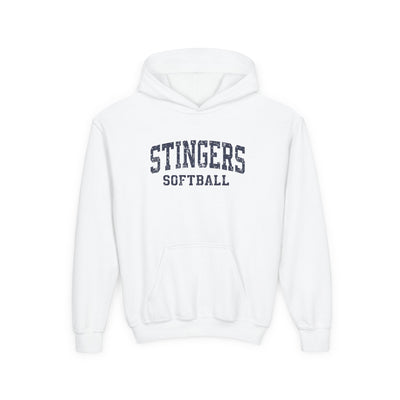 Youth Stingers Softball Vintage Distressed Graphic Hoodie