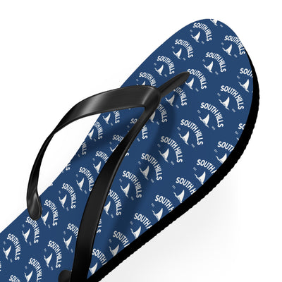 South Hills Swim Club Heritage Graphic Logo Print Flip Flops