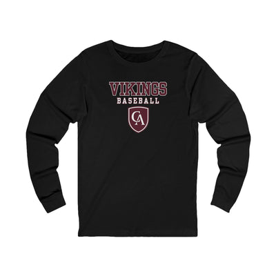 Adult Unisex Columbus Academy Vikings Baseball Graphic Bella + Canvas Long Sleeve Soft Tee