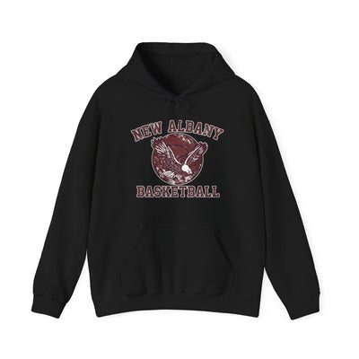 Adult Unisex New Albany Eagles Basketball Vintage Victory Graphic Hoodie