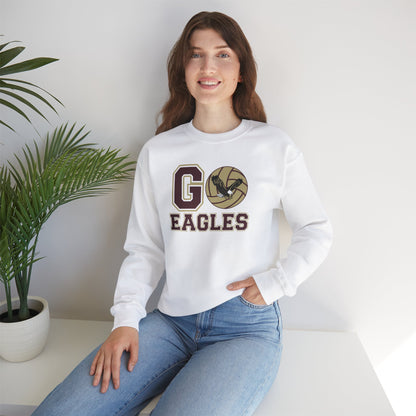 Adult Unisex Go Eagles Volleyball Graphic Sweatshirt - New Albany Eagles