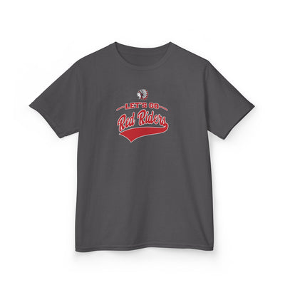 Youth Let's Go Red Riders Graphic Short Sleeve Gildan Heavy Tee