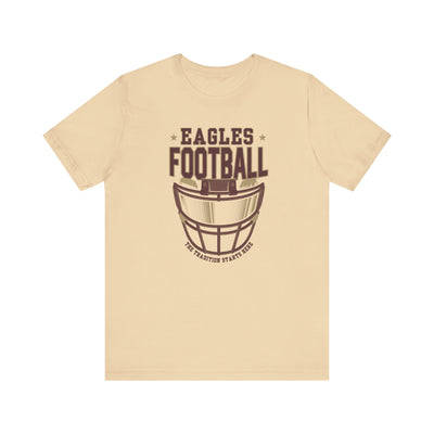 Adult Unisex Eagles Maroon Hype Helmet Graphic Short Sleeve Soft Tee