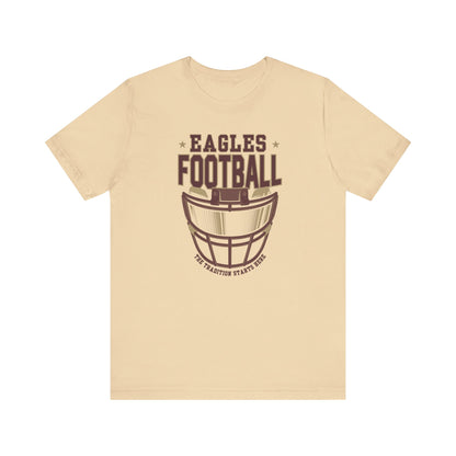 Adult Unisex Eagles Maroon Hype Helmet Graphic Short Sleeve Soft Tee