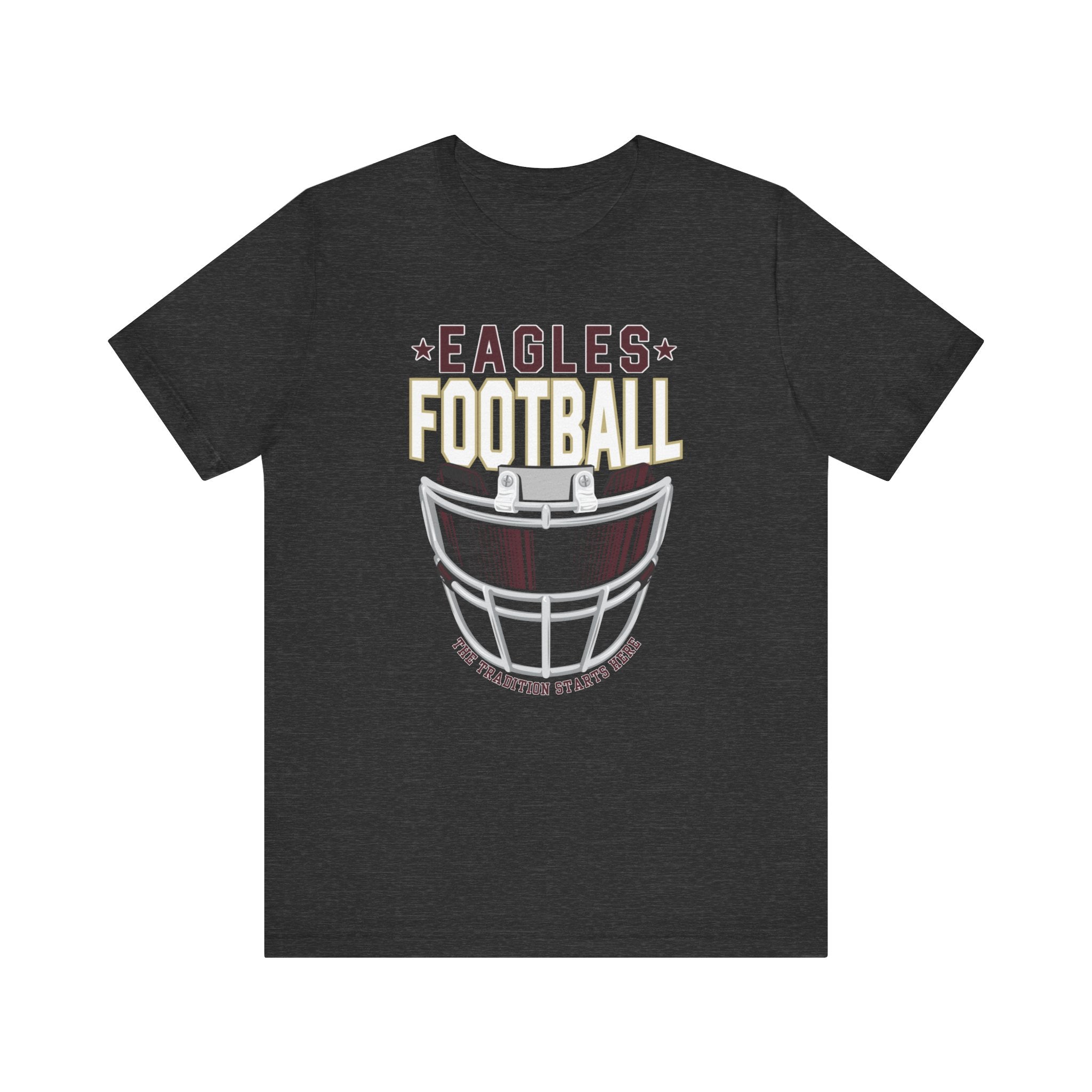 Adult Unisex Eagles White Hype Helmet Graphic Short Sleeve Soft Tee