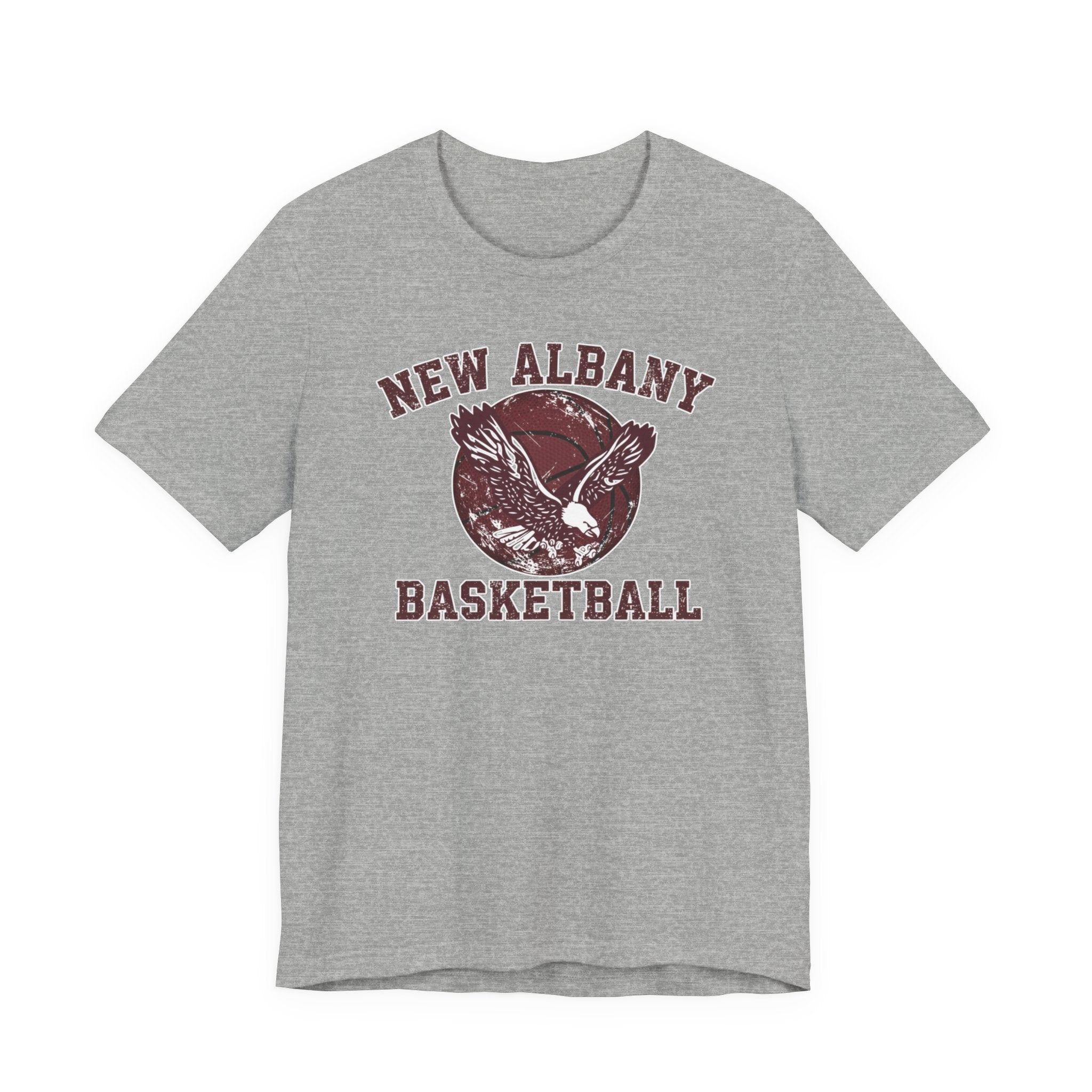 Adult Unisex New Albany Eagles Basketball Vintage Victory Graphic Short Sleeve Soft Tee