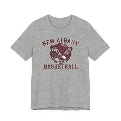Adult Unisex New Albany Eagles Basketball Vintage Victory Graphic Short Sleeve Soft Tee