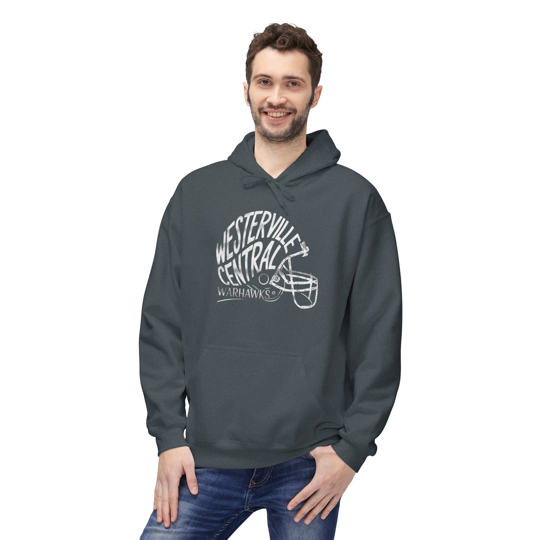 Adult Unisex Westerville Central Hustle Helmet Graphic Soft Style Hoodie