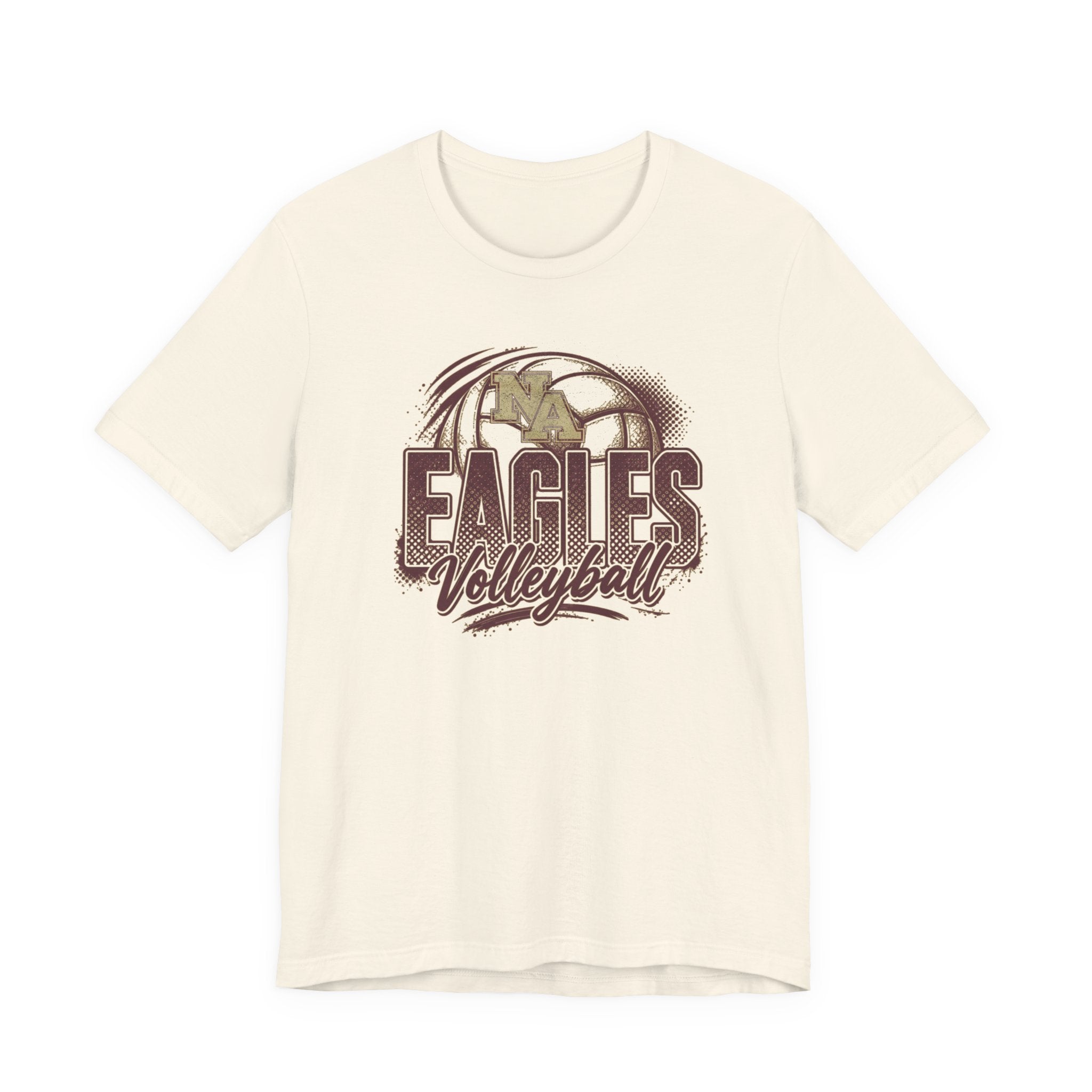Adult Unisex New Albany Eagles Ombre Volleyball Graphic Short Sleeve Soft Tee