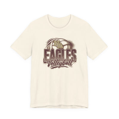 Adult Unisex New Albany Eagles Ombre Volleyball Graphic Short Sleeve Soft Tee