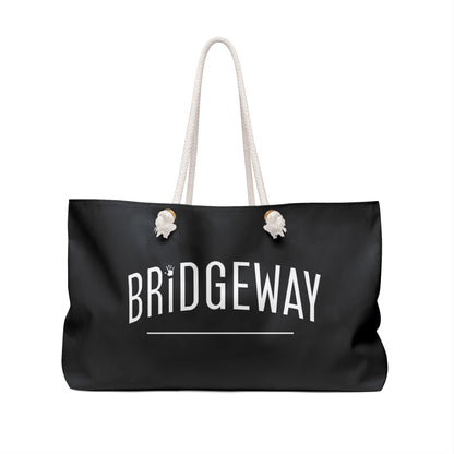 Bridgeway Classic Logo Large Black and White Tote