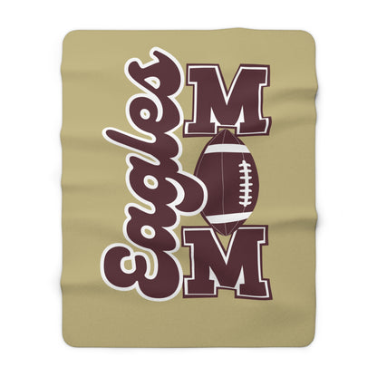 Eagles Football Mom Sherpa Fleece Blanket