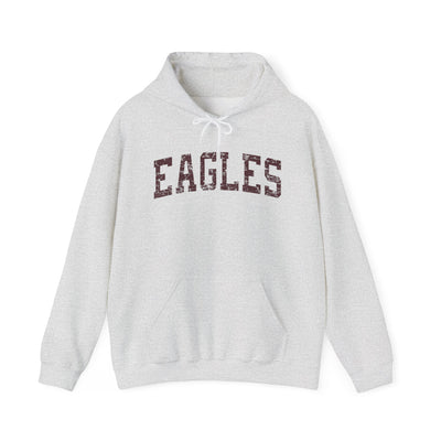 Adult Unisex Distressed Maroon Eagles Graphic Hoodie