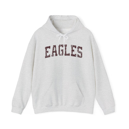 Adult Unisex Distressed Maroon Eagles Graphic Hoodie