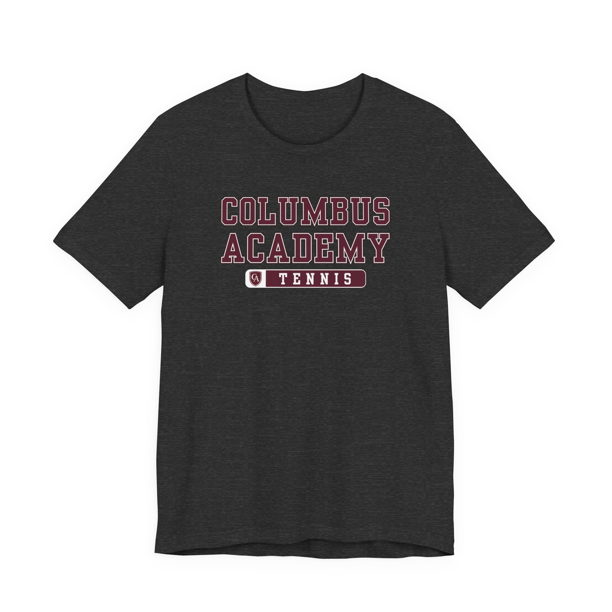 Adult Unisex Columbus Academy Tennis Graphic Short Sleeve Bella + Canvas Soft Tee
