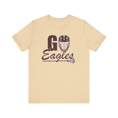 Adult Unisex Go Eagles Lacrosse Graphic Short Sleeve Soft Tee