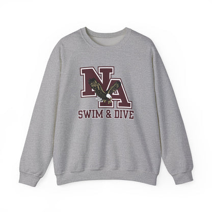 Adult Unisex Swim & Dive Classic Logo with DIVE REACH LIVE Back Graphic Sweatshirt